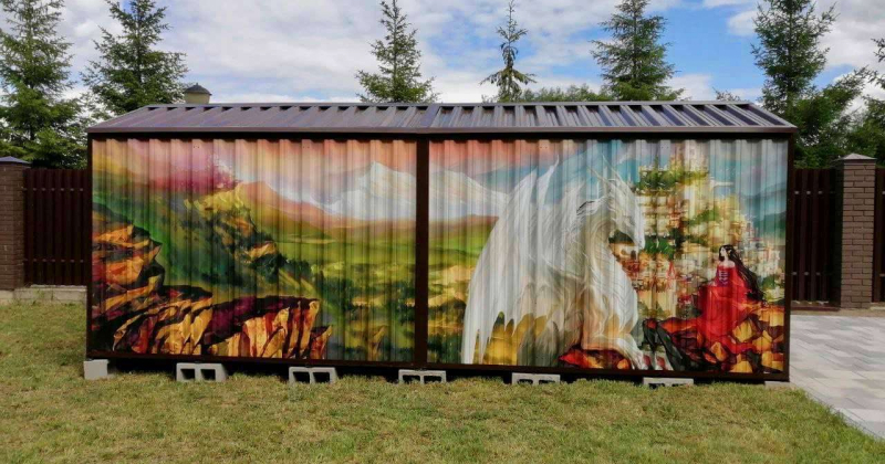 Готовый хозблок с принтом