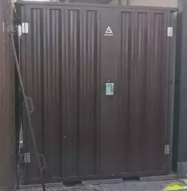 Хозблок для хранения садового инвентаря с антивандальным засовом в шоколадном цвете в дер. Благовещенское, г.о. Дмитровский, МО