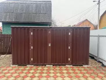 Гараж для велосипедов и питбайка в шоколадном цвете в СНТ Кристалл, г. Ногинск, Богородский г.о, МО