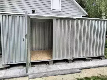 Хозблок для садовых инструментов в цинковом цвете в СНТ Виктория-2, Раменский г.о., МО