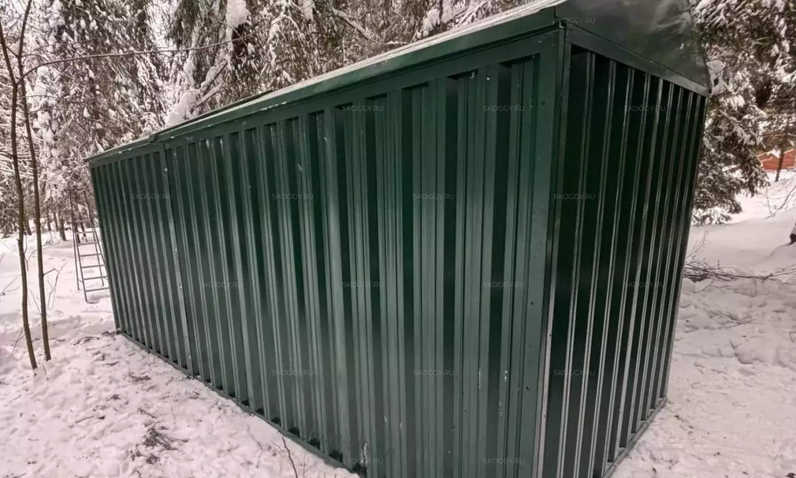 Хозблок с двускатной крышей в дер. Сбоево, Дмитровский г.о, МО